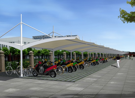 探索新型停車(chē)方案 膜結(jié)構(gòu)電動(dòng)車(chē)棚與自行車(chē)棚的魅力